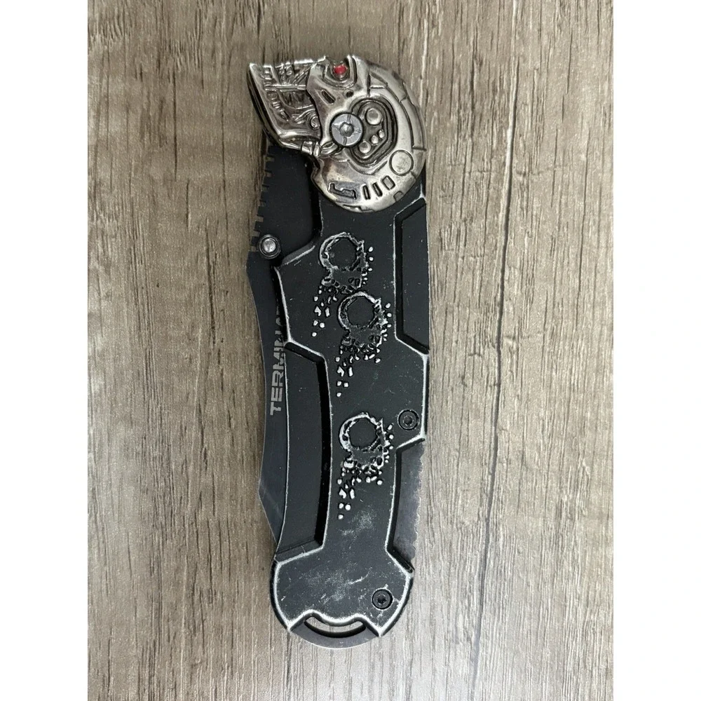 Terminator Salvation Knife Folding Pocket Schwarzenegger Movie Master Cutlery